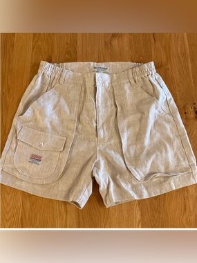 Manresa Mens Ram Island Shorts
Linen Size L